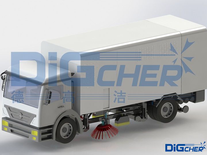 德高潔公鐵兩用軌道清洗車(chē)模型