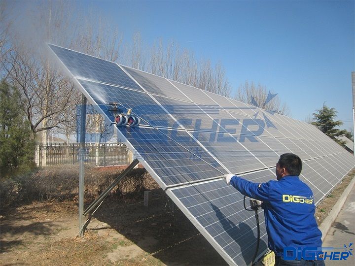 高壓水清洗太陽(yáng)能電池板